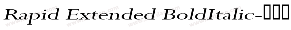Rapid Extended BoldItalic字体转换